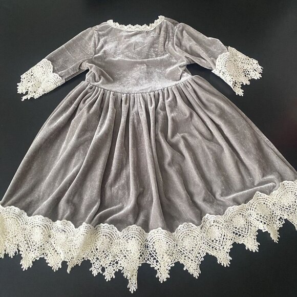 Trish Scully Grey Velvet Dress - Picture 10 of 12